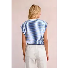 MOLLY BRACKEN MOLLY BRACKEN 25E TOP NOEUD RAYURES BLEU/OFFWHITE