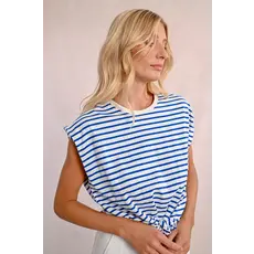 MOLLY BRACKEN MOLLY BRACKEN 25E TOP NOEUD RAYURES BLEU/OFFWHITE