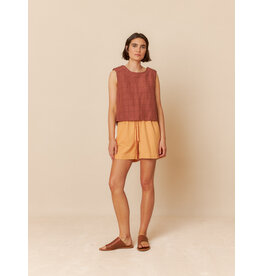 INDI AND COLD INDI AND COLD 25E CROP TOP A CARREAUX CHOCOLAT