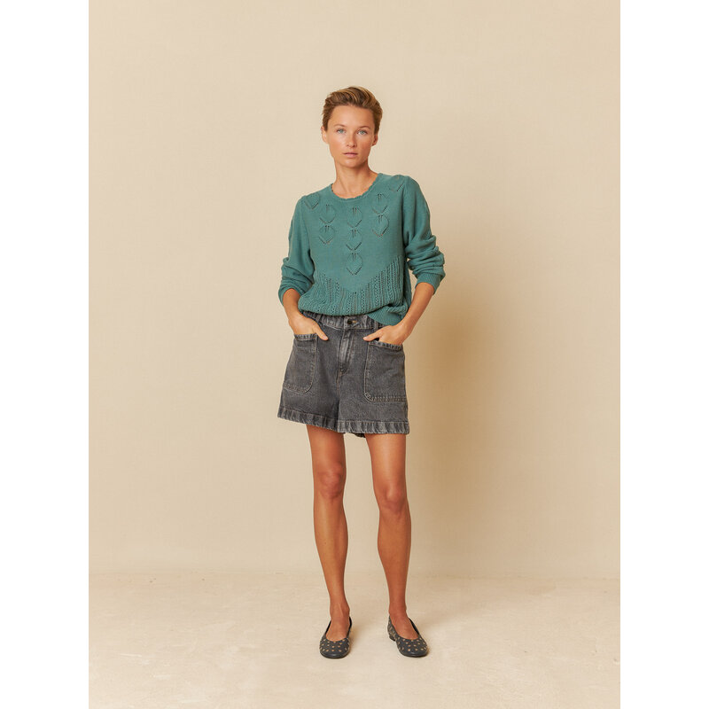 INDI AND COLD INDI AND COLD 25E PULL EFFET CROCHET EMERAUDE