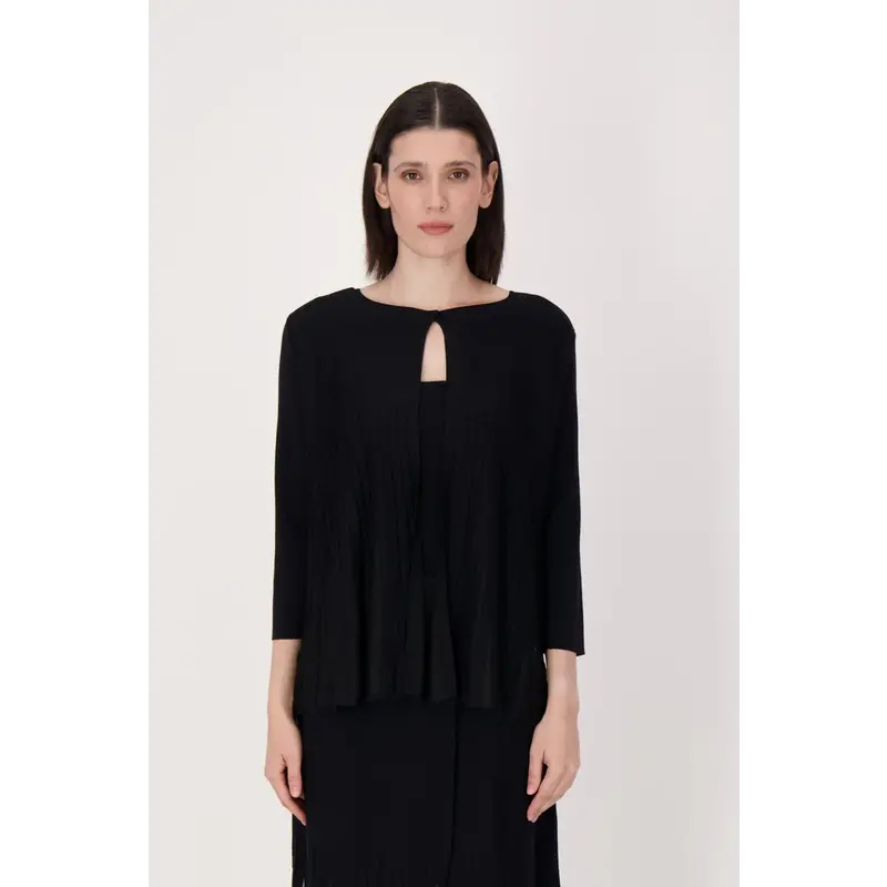 SPANNER SPANNER 25E CARDIGAN PLISSAGE TRANSPARENT NOIR