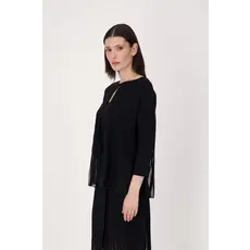 SPANNER SPANNER 25E CARDIGAN PLISSAGE TRANSPARENT NOIR