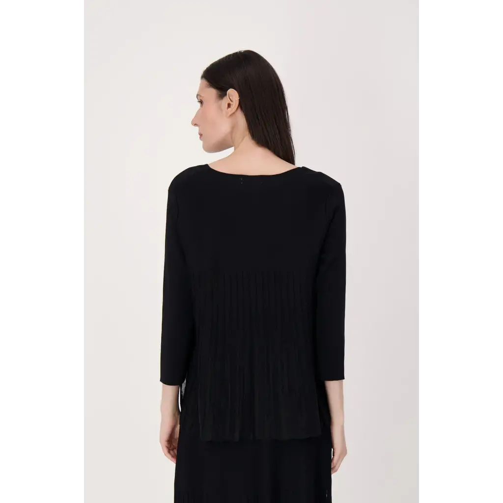 SPANNER SPANNER 25E CARDIGAN PLISSAGE TRANSPARENT NOIR