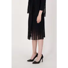 SPANNER SPANNER 25E JUPE PLISSAGE TRANSPARENT NOIR