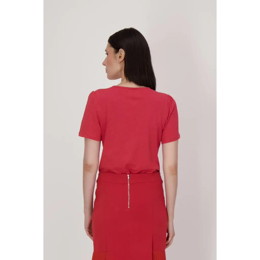 SPANNER SPANNER 25E TSHIRT EPAULES FRONCEES ROUGE POMME