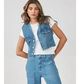 LOLA JEANS LOLA JEANS VESTE SANS MANCHE CARTER VINTAGE BLUE