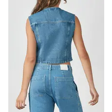 LOLA JEANS LOLA JEANS VESTE SANS MANCHE CARTER VINTAGE BLUE