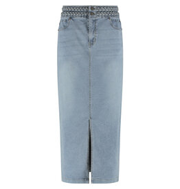 TRAMONTANA TRAMONTANA 25E JUPE DENIM CEINTURE TRESSEE