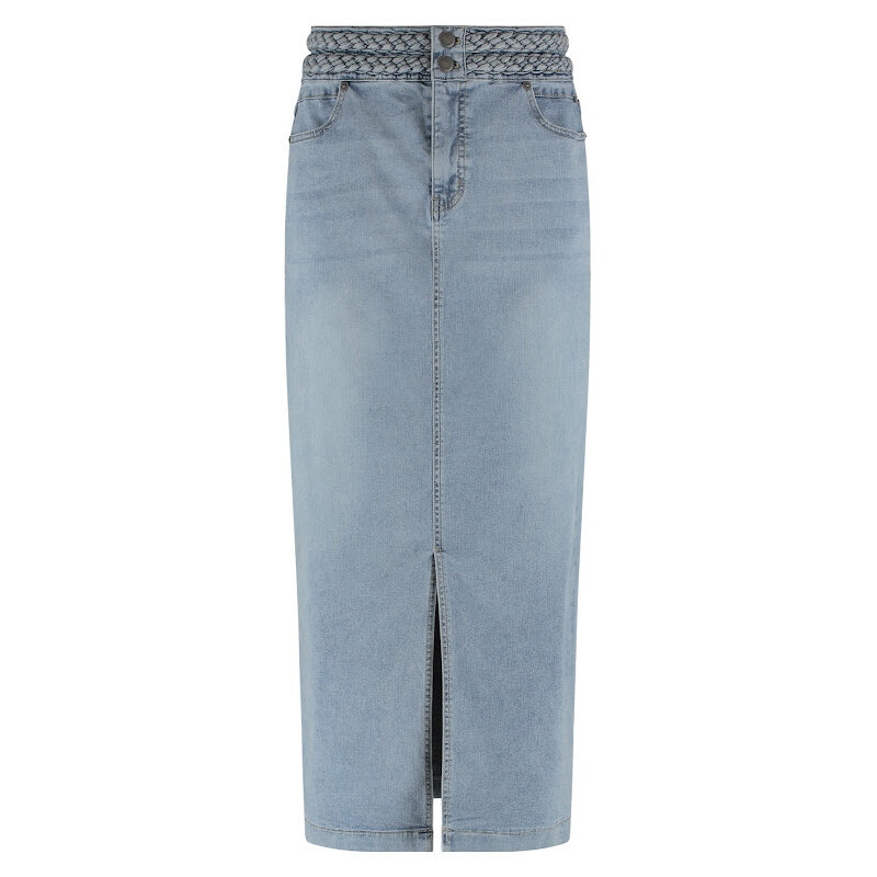 TRAMONTANA TRAMONTANA 25E JUPE DENIM CEINTURE TRESSEE