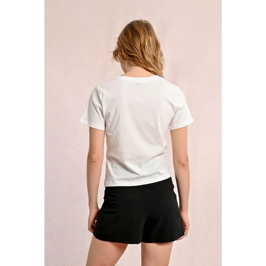 MOLLY BRACKEN MOLLY BRACKEN T SHIRT BOUCLE BLANC