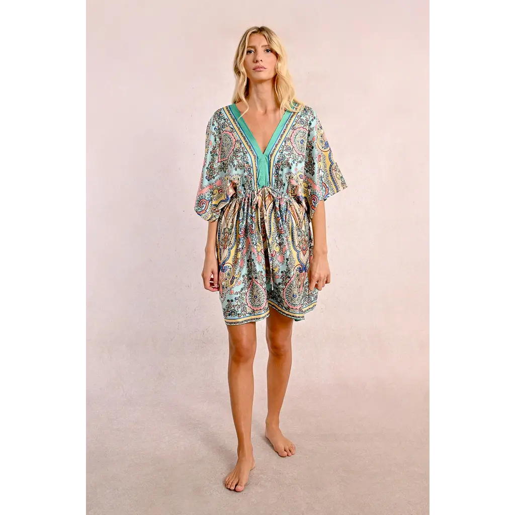 MOLLY BRACKEN MOLLY BRACKEN ROBE GREEN BLOOMA