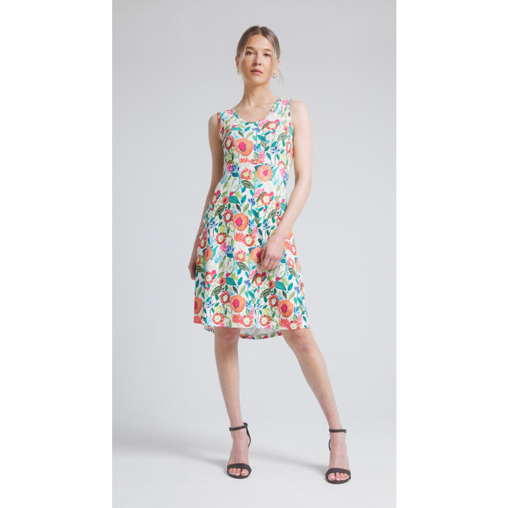 DINH BA DINH BA ROBE ROSE MOTIFS BLANC