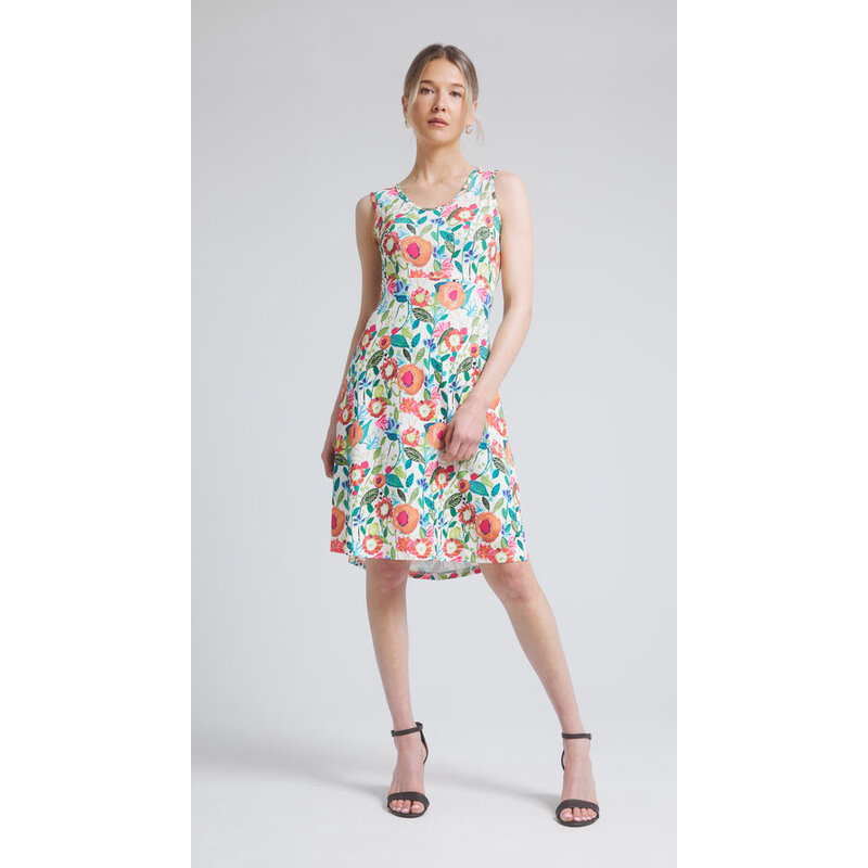 DINH BA DINH BA ROBE ROSE MOTIFS BLANC