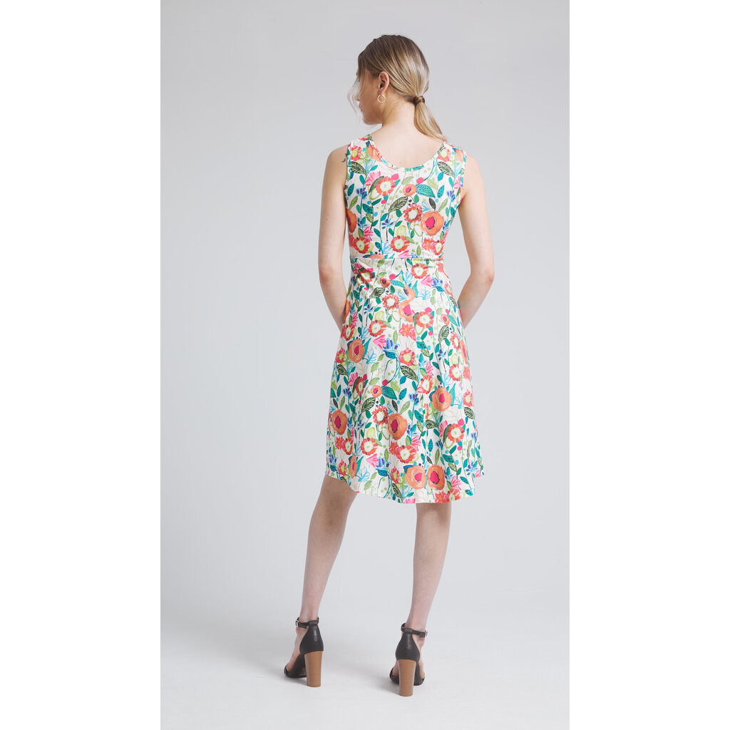 DINH BA DINH BA ROBE ROSE MOTIFS BLANC