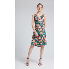 DINH BA DINH BA ROBE ROSE MOTIFS NOIR