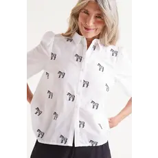 COMPANIA FANTASTICA COMPANIA FANTASTICA 25E BLOUSE ZEBRE BLANC