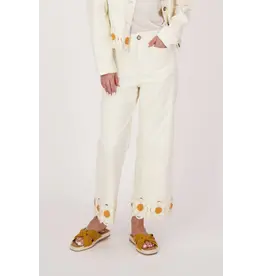 SPANNER GABBY ISABELLA 25E PANTALON FLEURS DANS BAS BEIGE