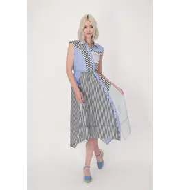 SPANNER GABBY ISABELLA 25E ROBE PATCHWORK RAYURES BLEU