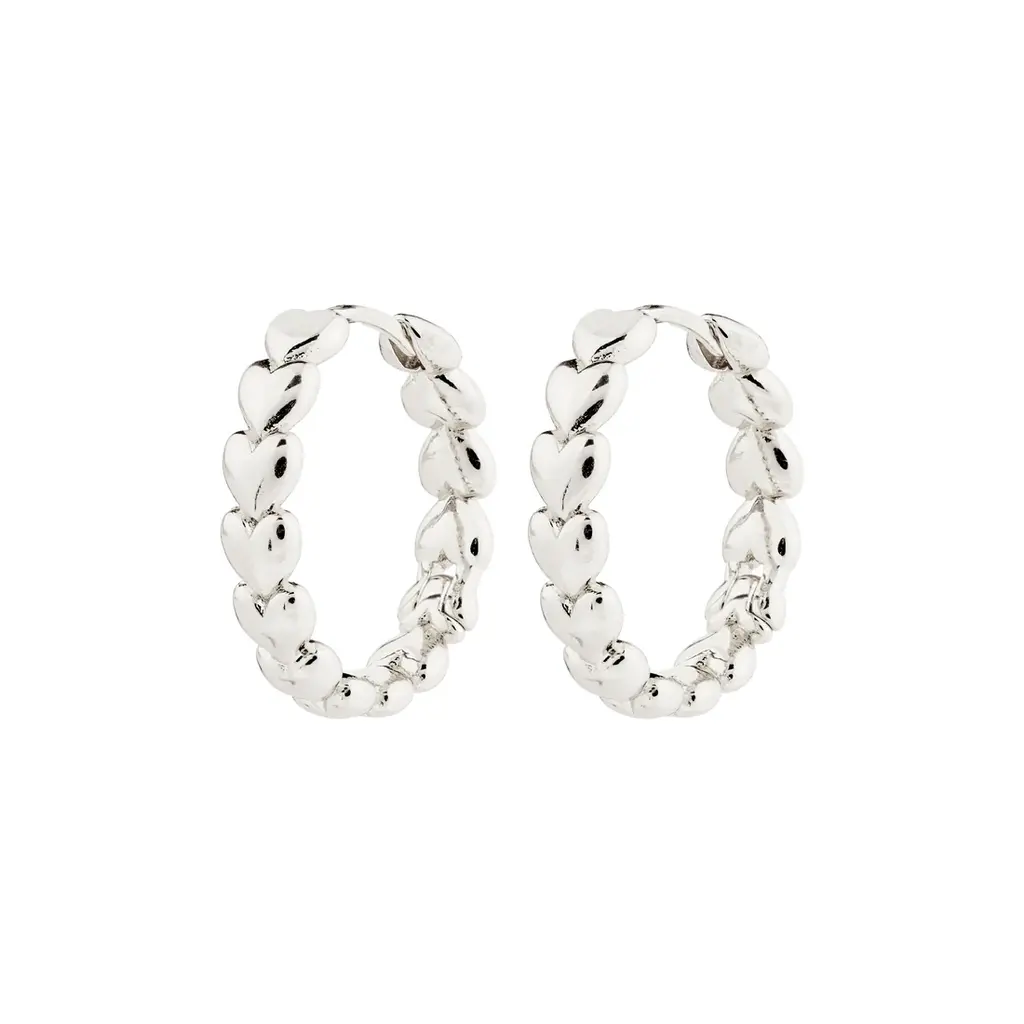 PILGRIM PILGRIM MAEVE RECYCLED HOOP EARRINGS SILVER PLATED