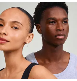 PILGRIM PILGRIM JOA RECYCLED CRYSTAL HOOP EARRINGS SILVER PLATED