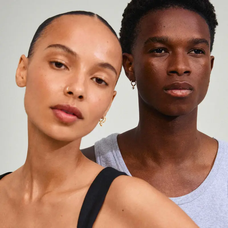 PILGRIM PILGRIM JOA RECYCLED CRYSTAL HOOP EARRINGS GOLD PLATED