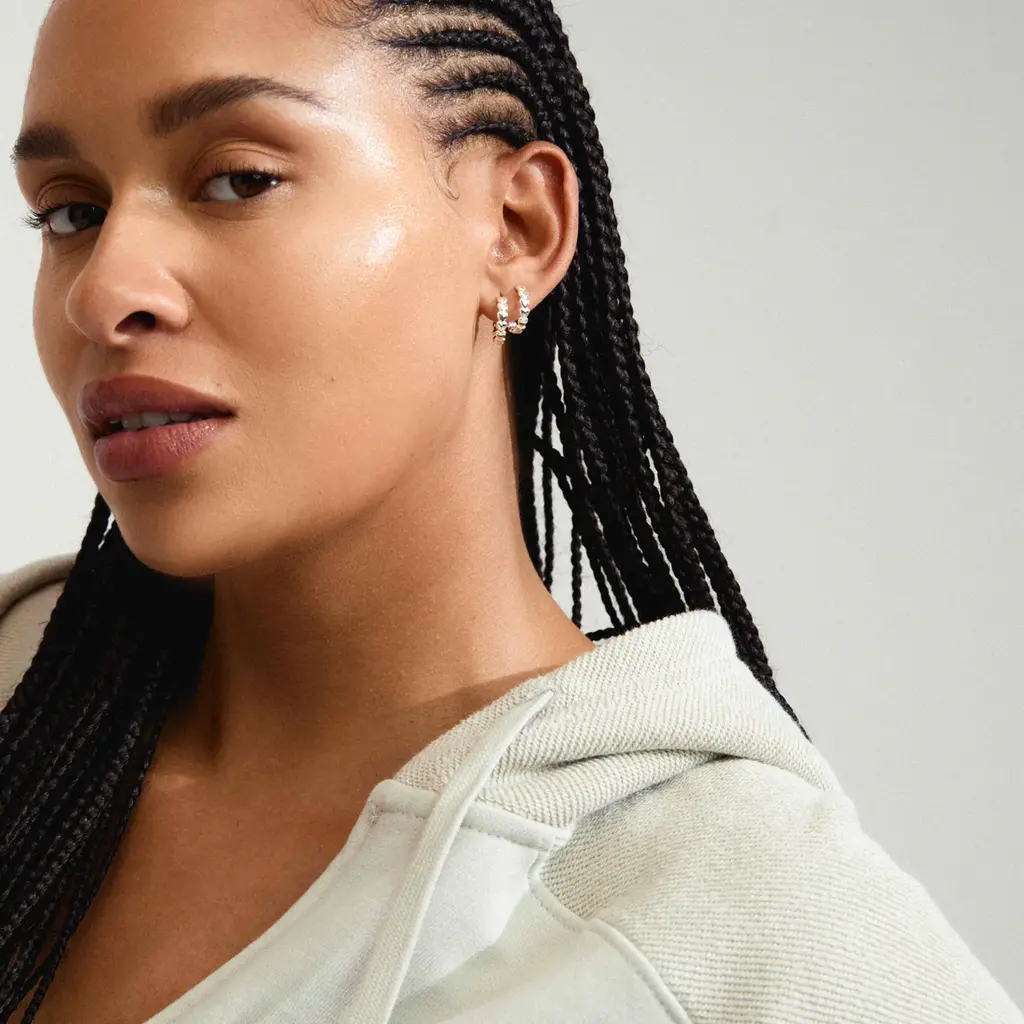 PILGRIM PILGRIM MAEVE RECYCLED HOOP EARRINGS SILVER PLATED