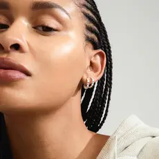 PILGRIM PILGRIM MAEVE RECYCLED HOOP EARRINGS SILVER PLATED