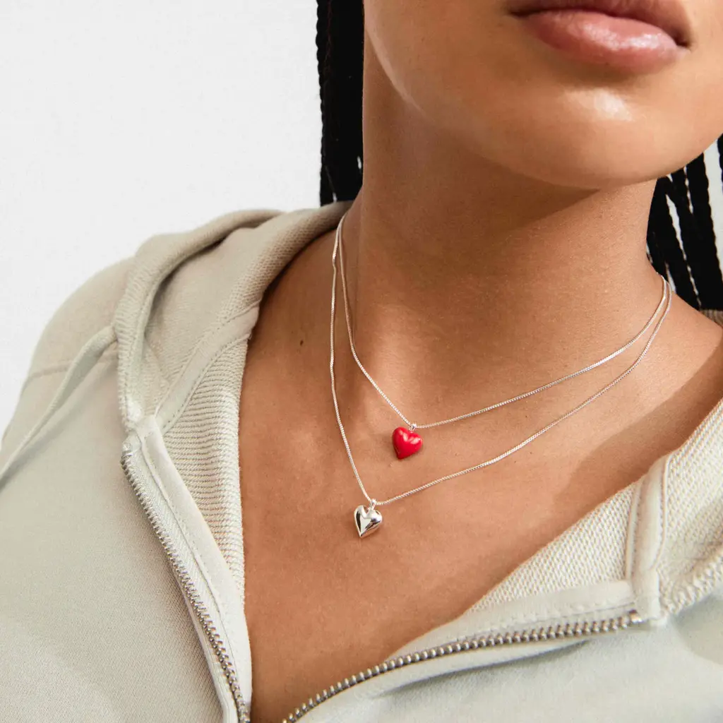 PILGRIM PILGRIM MAEVE RECYCLED NECKLACE 2 IN A SET SILVER PLATED