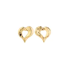 PILGRIM PILGRIM TIDE HEART EARRINGS GOLD PLATED