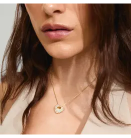 PILGRIM PILGRIM DUNE HEART NECKLACE GOLD PLATED