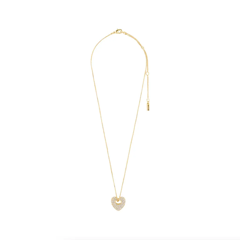 PILGRIM PILGRIM DUNE HEART NECKACE GOLD PLATED