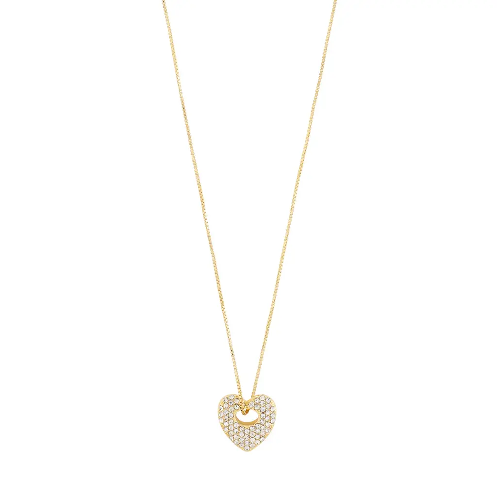 PILGRIM PILGRIM DUNE HEART NECKLACE GOLD PLATED