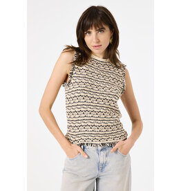 GARCIA GARCIA 25E CAMI/DEBARDEUR RAYEE WHITE CAP