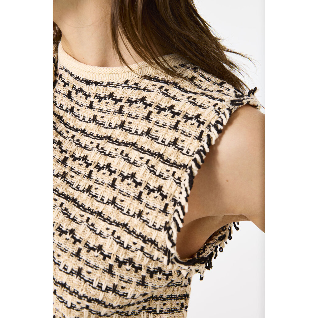 GARCIA GARCIA 25E CAMI/DEBARDEUR RAYEE WHITE CAP