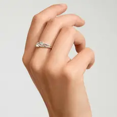 PILGRIM PILGRIM SKY RECYCLED RINGS 2 IN A SET SILVER PLATED