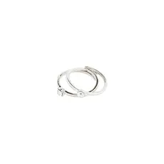 PILGRIM PILGRIM SKY RECYCLED RINGS 2 IN A SET SILVER PLATED