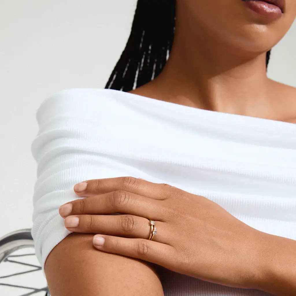 PILGRIM PILGRIM SKY RECYCLED RINGS 2 IN A SET GOLD PLATED