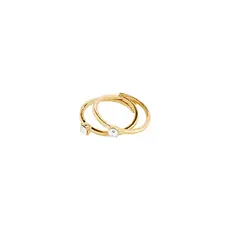 PILGRIM PILGRIM SKY RECYCLED RINGS 2 IN A SET GOLD PLATED