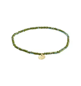 PILGRIM PILGRIM INDIE BRACELET GREEN GOLD PLATED