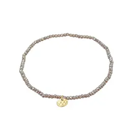 PILGRIM PILGRIM INDIE BRACELET GREY GOLD PLATED