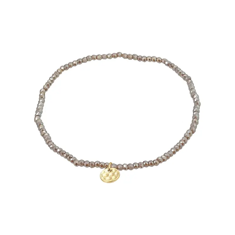 PILGRIM PILGRIM INDIE BRACELET GREY GOLD PLATED