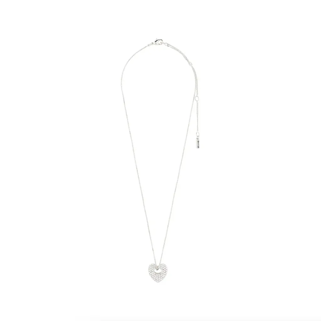 PILGRIM PILGRIM DUNE HEART NECKLACE SILVER PLATED