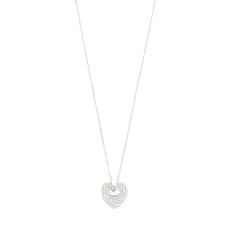PILGRIM PILGRIM DUNE HEART NECKLACE SILVER PLATED