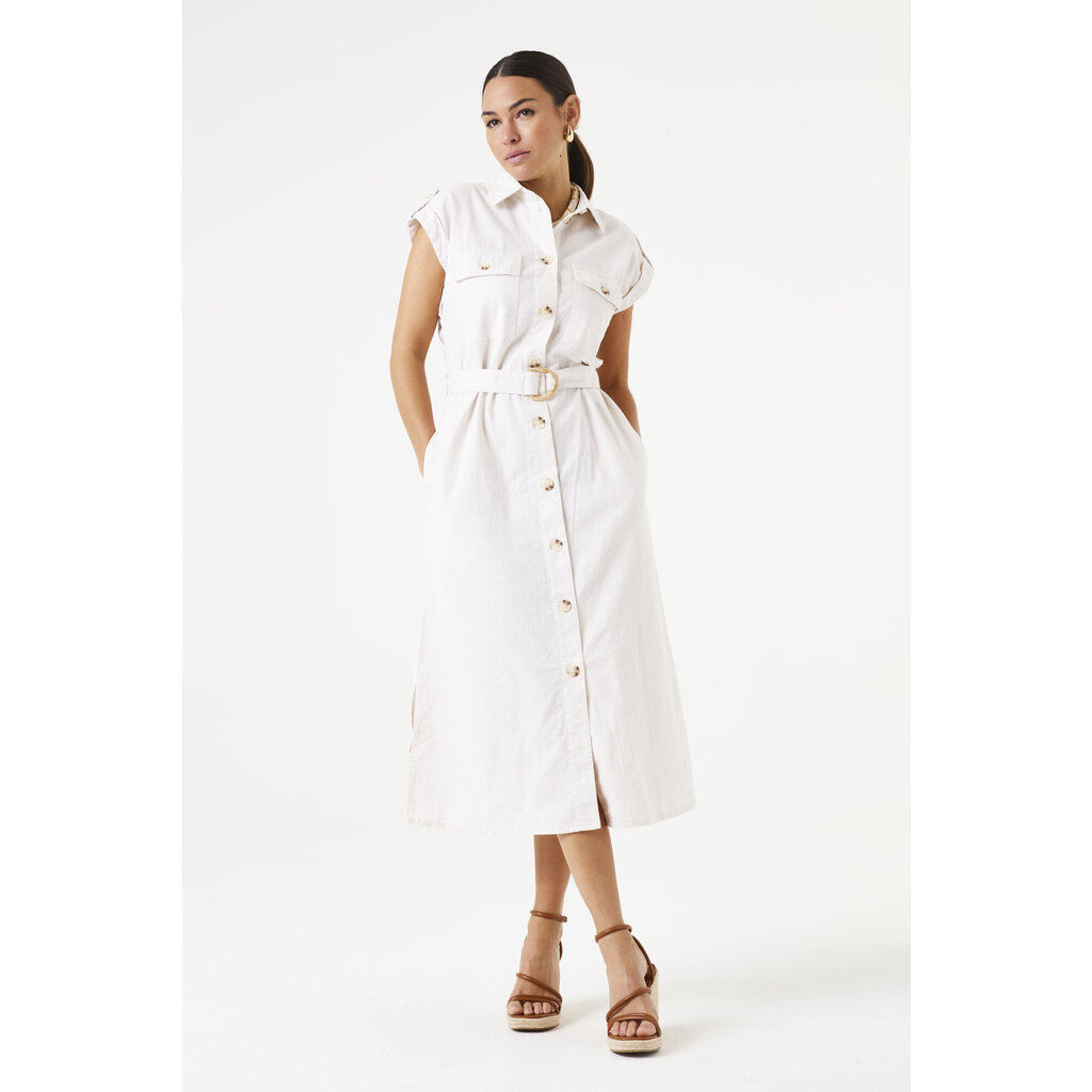 GARCIA GARCIA 25E ROBE CHEMISIER LONGUE BEIGE STONE