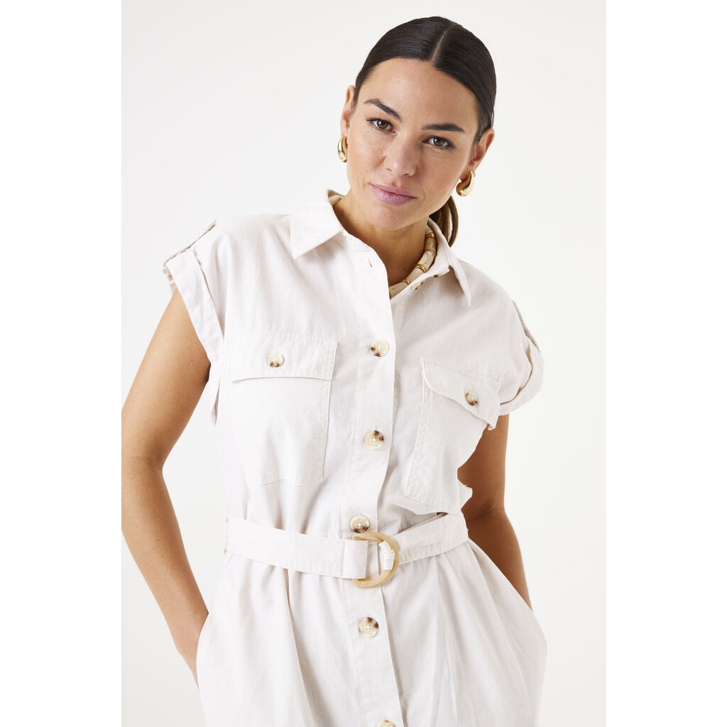 GARCIA GARCIA 25E ROBE CHEMISIER LONGUE BEIGE STONE