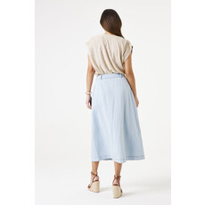 GARCIA GARCIA 25E JUPE MIDI EVASEE JEANS BLEACHED