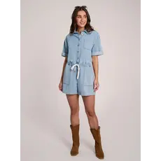 YOGA JEANS YOGA SHORT ROMPER 2705 DAYTIME BLUE