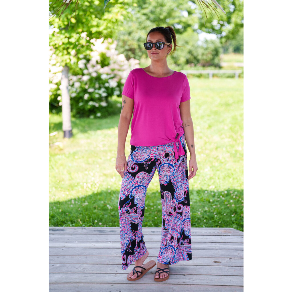 RIEN NE SE PERD TOUT SE CREE RIEN NE SE PERD PALAZO RUMBA PAISLEY MAGENTA