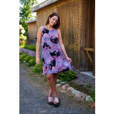 RIEN NE SE PERD TOUT SE CREE RIEN NE SE PERD ROBE MUSETTE PAISLEY MAGENTA