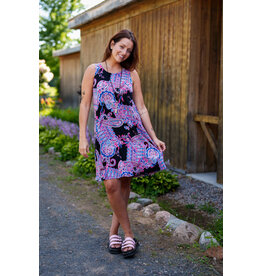 RIEN NE SE PERD TOUT SE CREE RIEN NE SE PERD ROBE MUSETTE PAISLEY MAGENTA